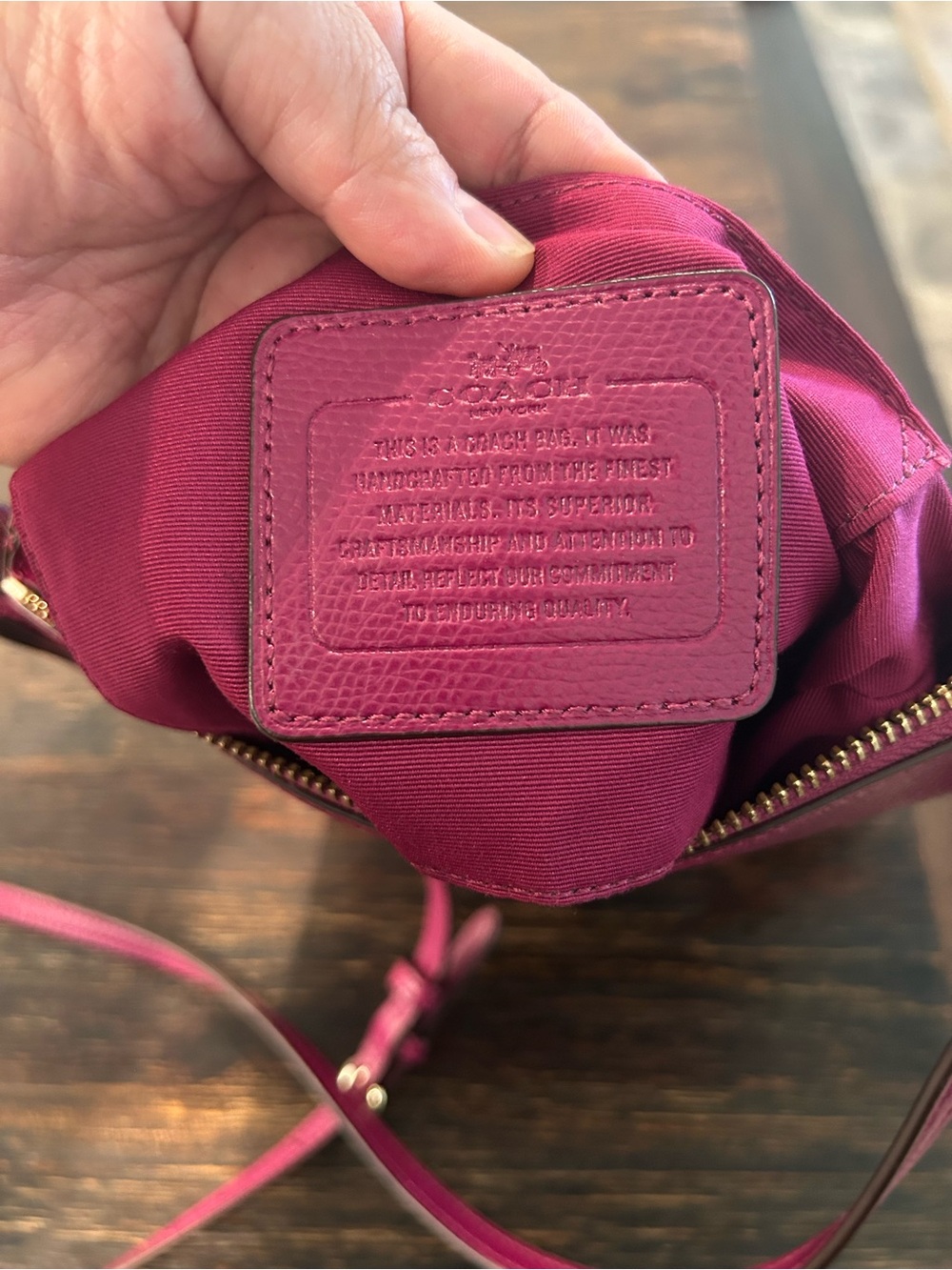 Coach Crossbody Bag in Raspberry - Picture 3 of 4